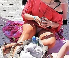 Public fun of the upskirt hot babes