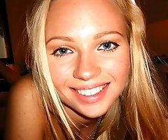 Blonde looks sweet like lollipop when posing nude on bed