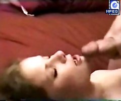 Bimbo fed with a stiff pole and cumblown