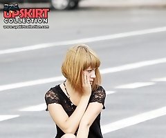Fantastic redhead upskirt pics