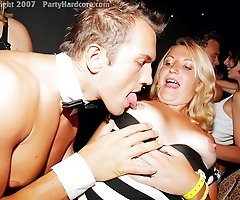 Buff Black Stripper Whips Cowd of Amateur Babes into Horny Frenzy