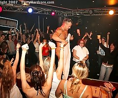 Pro Strippers Drive Amateur Girls Wild at Real Night Club Strip Party