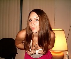 Chicks leaning to cam and pressing boobies
