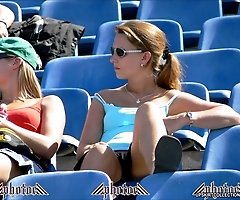 Upskirt voyeur pictures made by pro hunters in public