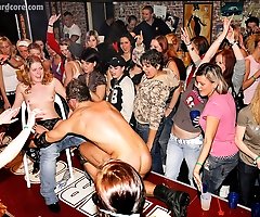 Bachelorette Party Turns XXX Hardcore as Drunk Amateur Babes go Wild with Random Stripper Cocks