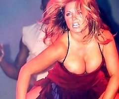 Babes with hard nips pull tops down unbarring tits