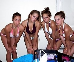 Small see through bra letting guys enjoys dark nipples
