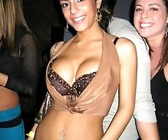 Partying chicks� melons look delicious in hot bikinis