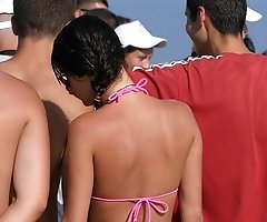 Girls in dirty wet panties enjoy showing them