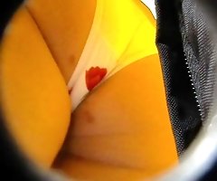 Pimply ass upskirt peek