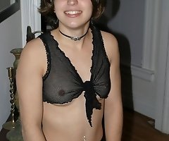 Sexy bra and sexy fishnet dont cover hot nudity