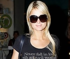 Up skirt of Paris Hilton